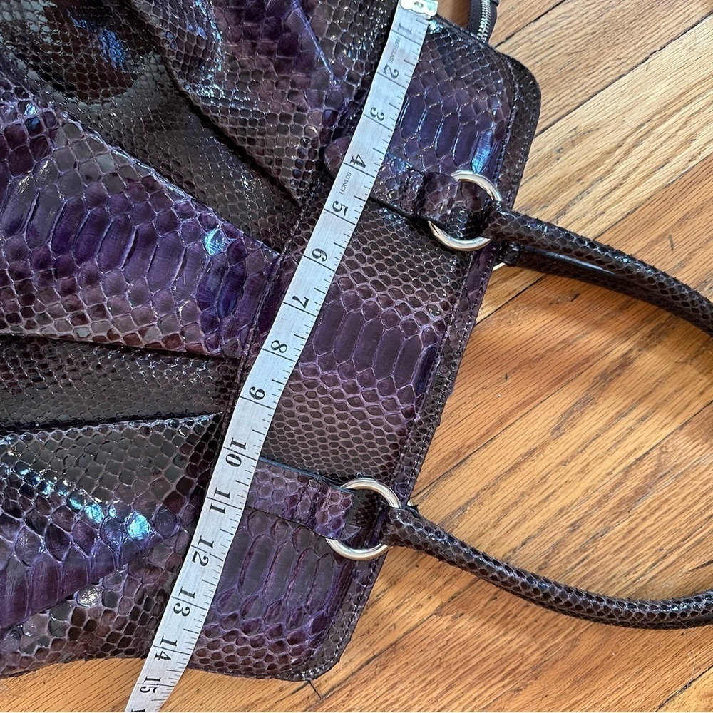 Authentic Jane August Genuine Python Satchel | Pu… - image 5